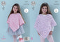 King Cole  Knitting Pattern Easy Knit Garter Stitch  Lace Ponchos Yummy Chunky