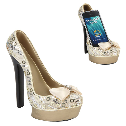 shoe shaped mobile phone enhanced sound effect holder 6066 - hanrattycraftsgifts.co.uk