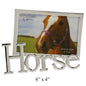 Silverplated Animal Photo Frame with Tilted Word "Horse" Design For 6"x4" Pictures - hanrattycraftsgifts.co.uk