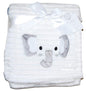 Baby Girl Boy Unisex Soft Fleece Wrap Blanket Pram Cot Crib Moses Basket White - hanrattycraftsgifts.co.uk