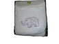 r kids embroidered baby shawl elliphant in purple with whit shawl 94cmx82 approx - hanrattycraftsgifts.co.uk