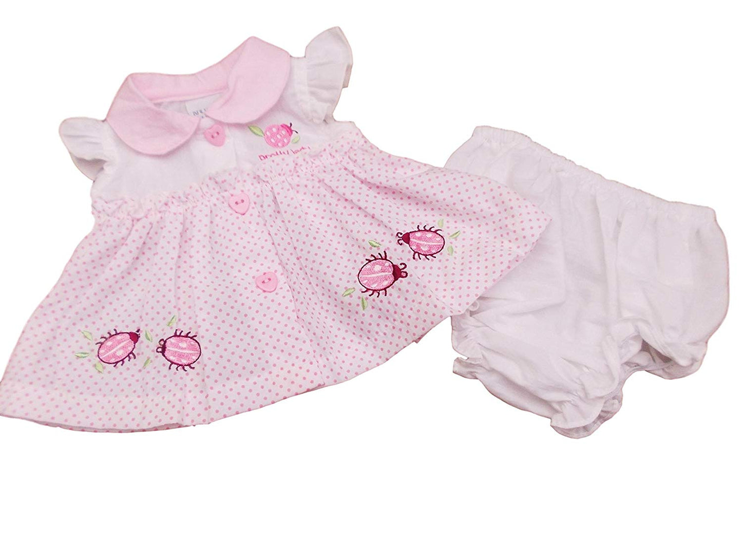 with Tags Tiny Baby Reborn Premature Preemie Girls Pretty Ladybird Summer Dress Set - hanrattycraftsgifts.co.uk