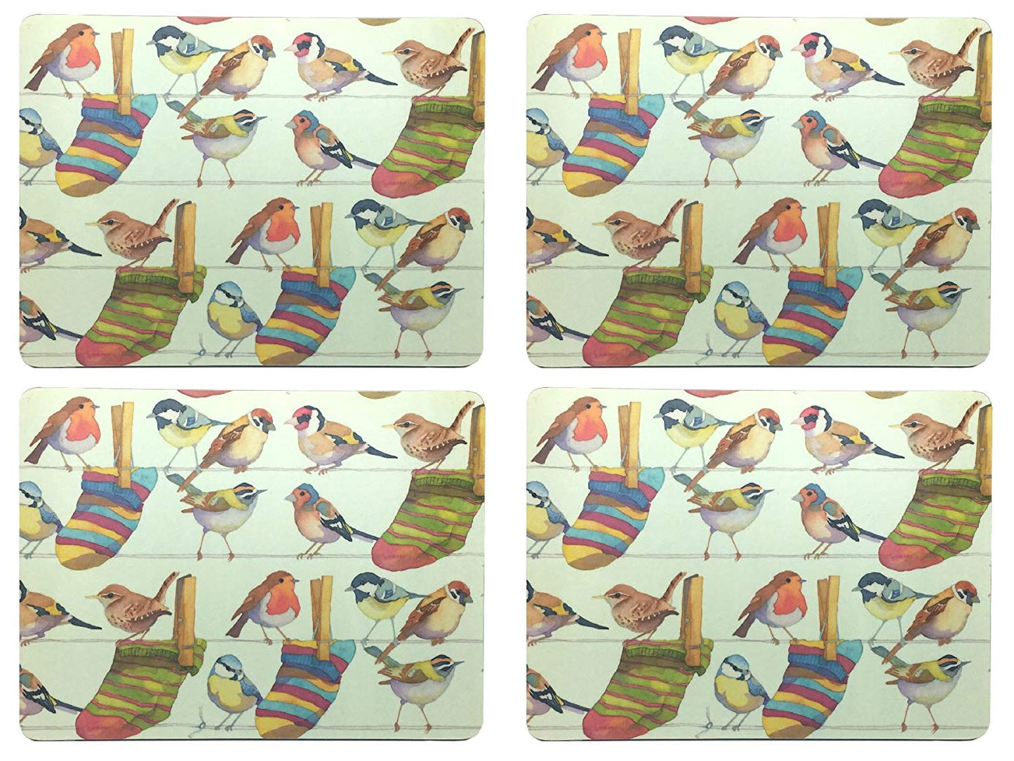Emma Ball - "Garden Birds" Placemats - Set of 4 - hanrattycraftsgifts.co.uk