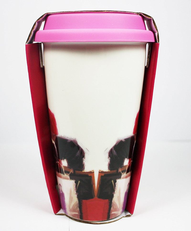 [LP32741] On Sale, Reduced to Clear - 'A Girl's Life' Double Walled Insulation With Silicon Travel Mug, Shopping, Bags etc Design, Make a Great Gift for Mum, Sister, Aunty, Niece, Gran, Keeps Drinks Hot, Ideal For Use On The Move, 6.5 inches/17cm in - hanrattycraftsgifts.co.uk