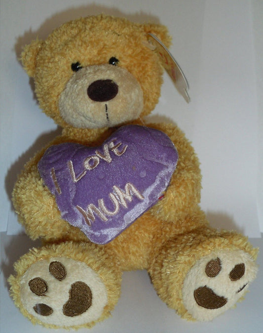 6,5 "BONNIE OURS VIOLET COEUR I LOVE MUM POUR LA FÊTE DES MÈRES, UN ANNIVERSAIRE - hanrattycraftsgifts.co.uk
