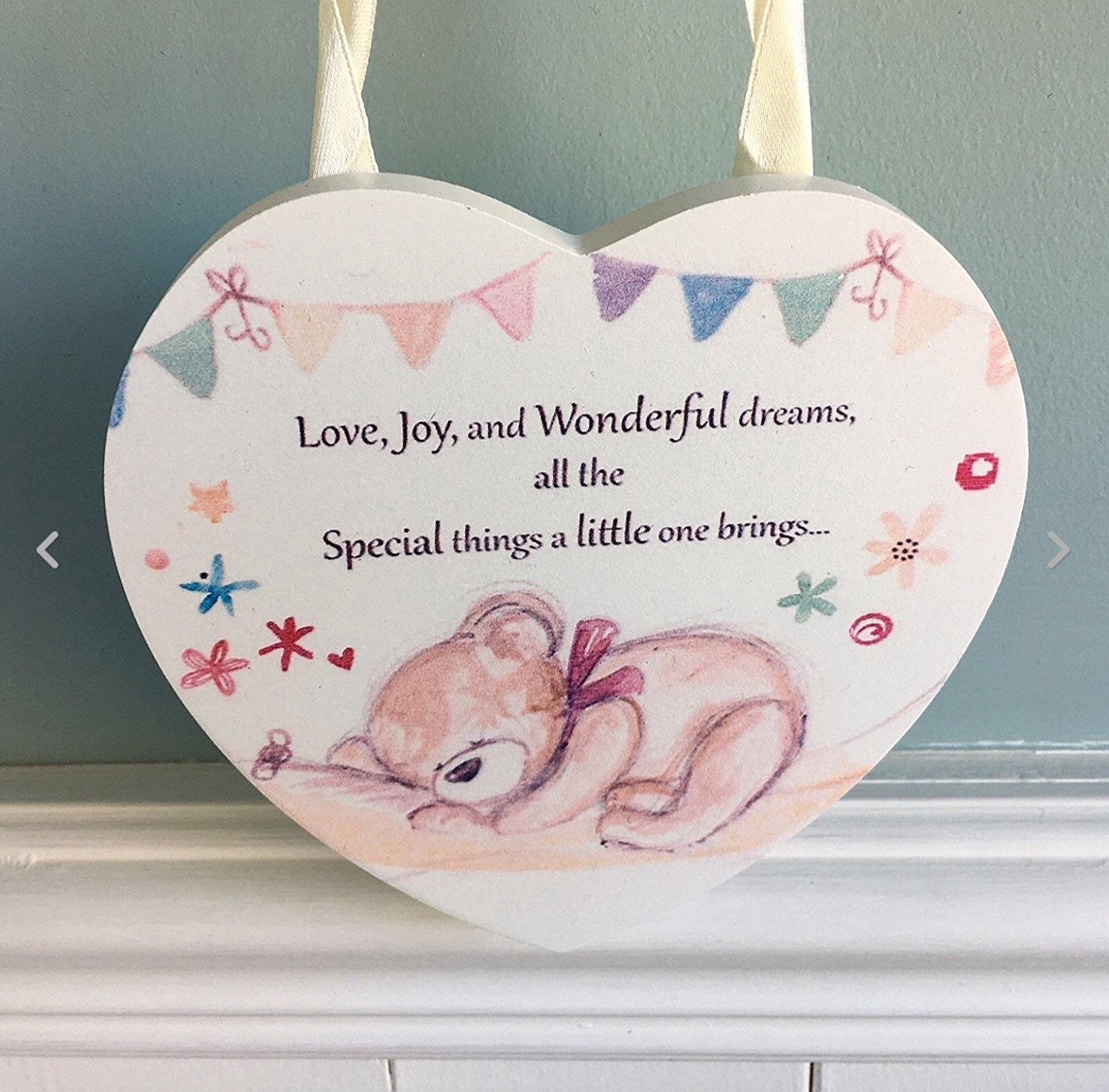 Little Bear Hugs Hanging Plaque - hanrattycraftsgifts.co.uk