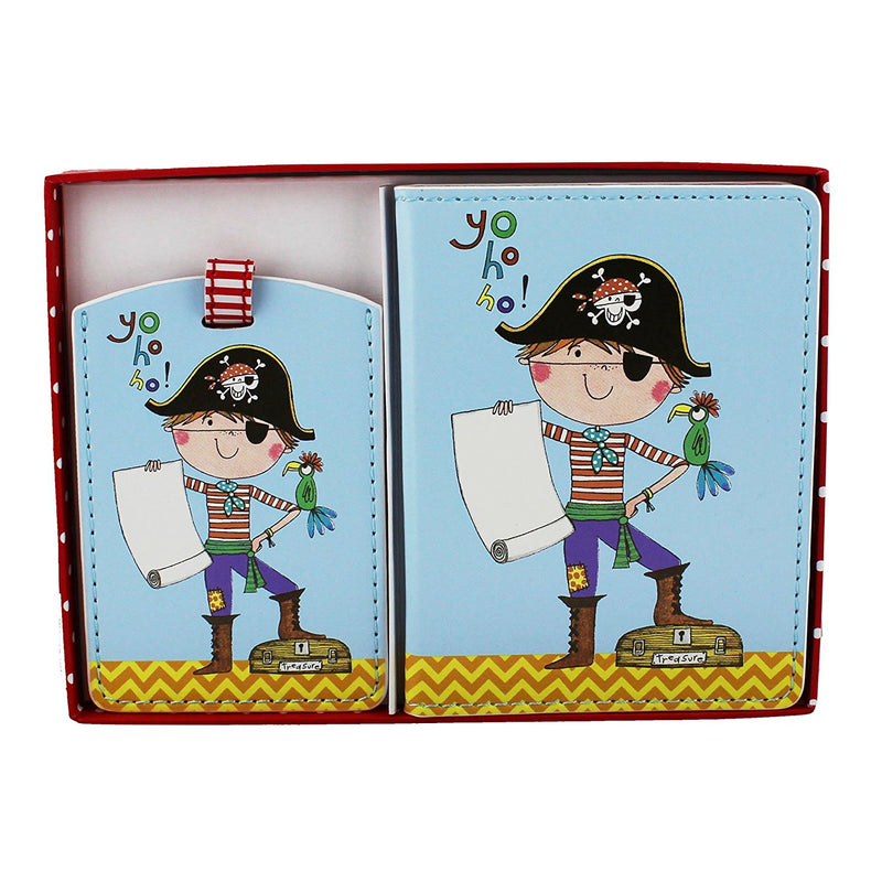 Rachel Ellen Collection Passport & Luggage Tag - Pirate Design - hanrattycraftsgifts.co.uk