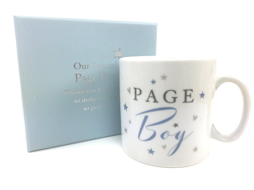 Page Boy Gift - Adorable Mug With Sentiment Gift Box - hanrattycraftsgifts.co.uk