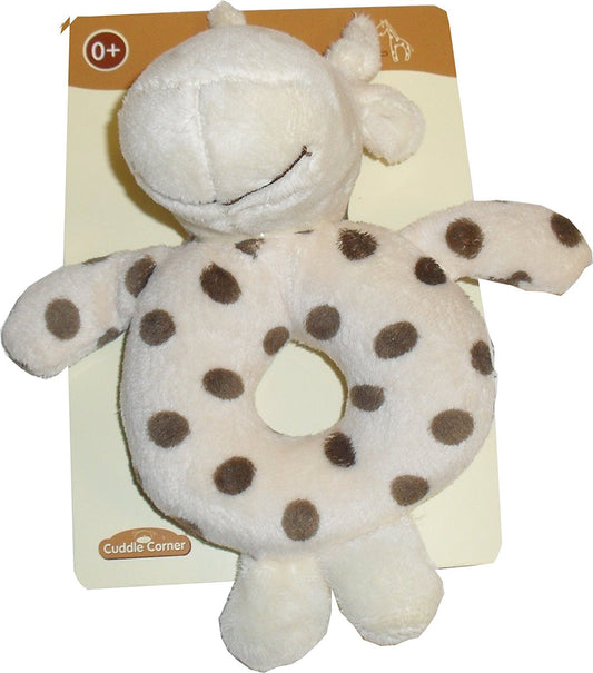 SOFT GIRAFFE DESIGN PLUSH RING RATTLE - hanrattycraftsgifts.co.uk