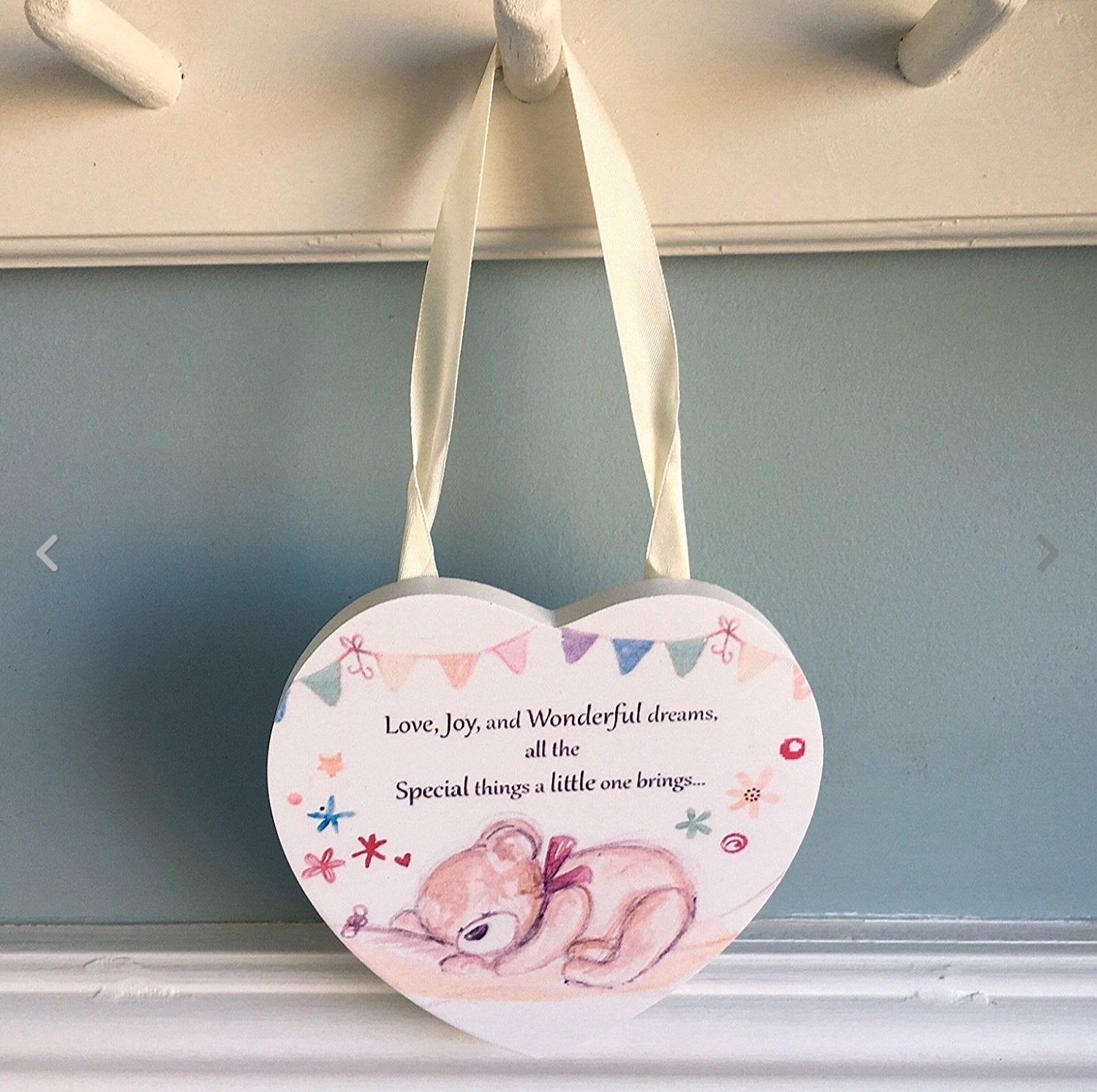Little Bear Hugs Hanging Plaque - hanrattycraftsgifts.co.uk