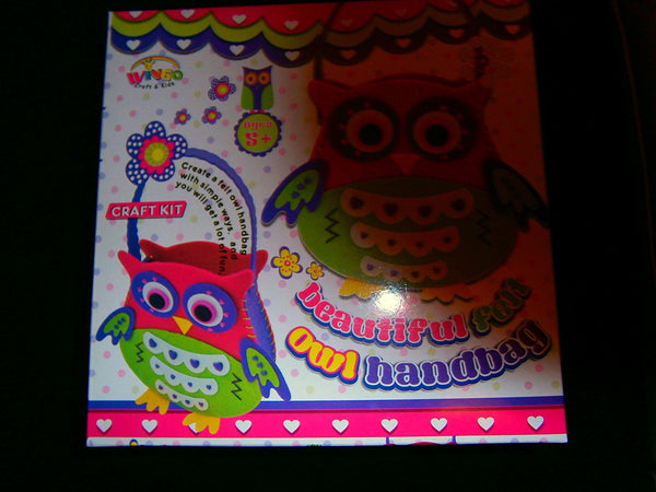 beautiful felt owl handbag craft kit - hanrattycraftsgifts.co.uk