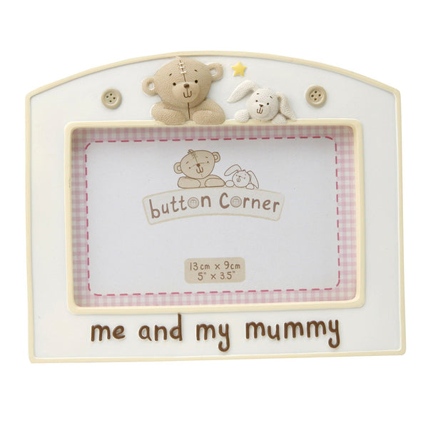 Button Corner Me And My Mummy Photo Frame - hanrattycraftsgifts.co.uk