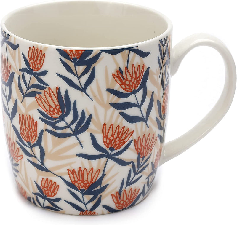 Puckator Protea Flower Pick of The Bunch Botanical Porcelain Mug