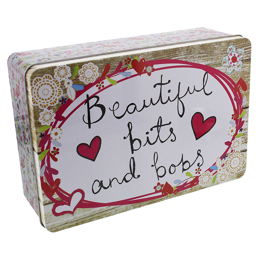 Paper Salad Storage Tin - Beautiful Bits & Bobs - Mother's Day Gift - hanrattycraftsgifts.co.uk
