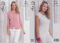 King Cole 4 Ply Pattern – 3925 Womens Cable Knit Cardigan and Top - hanrattycraftsgifts.co.uk