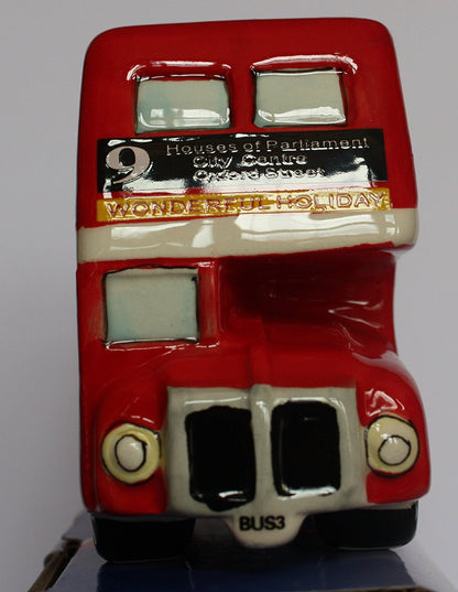 London Bus Money Box (Money Bank, Piggy Bank), Classic Design by Lesser & Pavey - hanrattycraftsgifts.co.uk