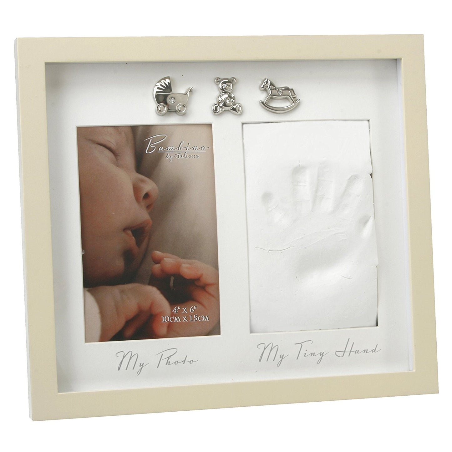 baby bambino hand print photo frame - hanrattycraftsgifts.co.uk
