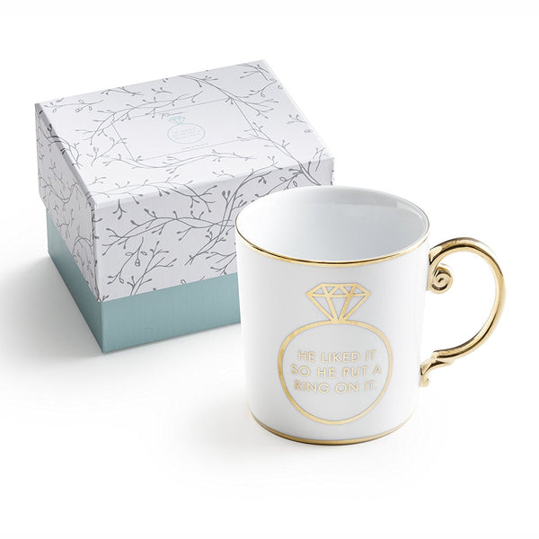 Gift For Her Wedding or Engagement Rosanna Porcelain and Gold Mug Gift - hanrattycraftsgifts.co.uk
