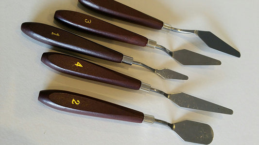 Artist Palette - 5 piece Artist Palette Knives - hanrattycraftsgifts.co.uk