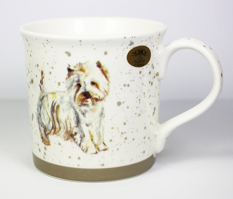 West Highland Terrier Fine China Mug and Coaster Set by Lesser & Pavey - hanrattycraftsgifts.co.uk