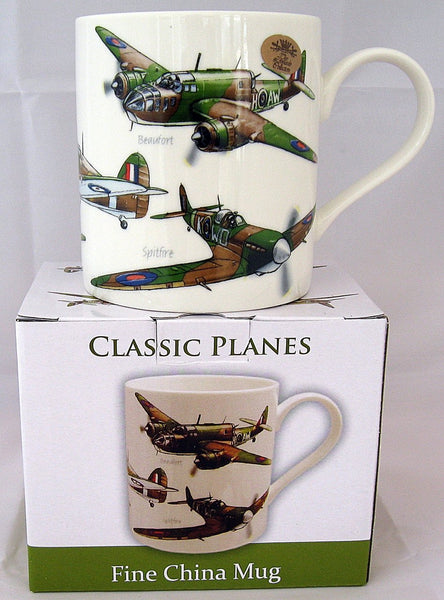 Classic WW2 Planes China Mug in Presentation Gift Box - hanrattycraftsgifts.co.uk