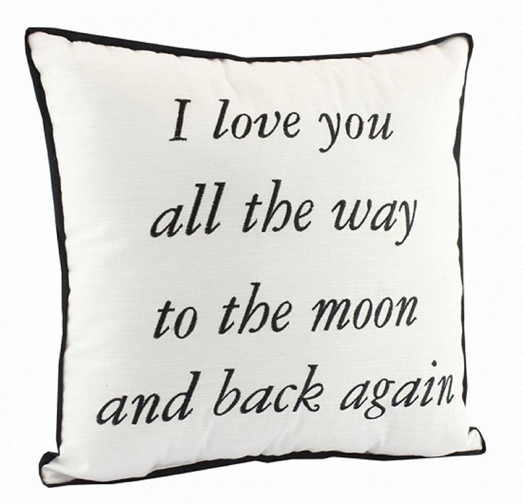 Love You To Then Moon And Back Quote Shabby Cushion Chic Home Decoration Gift - hanrattycraftsgifts.co.uk