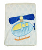 Supersoft Superior Quality Luxurious Blue Helicopter Pram/Crib Blanket - hanrattycraftsgifts.co.uk