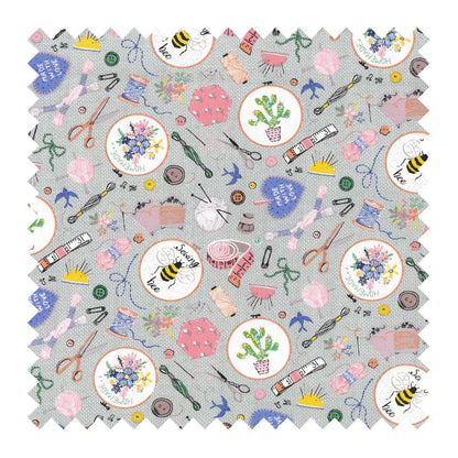 Large Sewing Bee Fabric Sewing Box from Groves, Hobby Gift MRL86 - hanrattycraftsgifts.co.uk