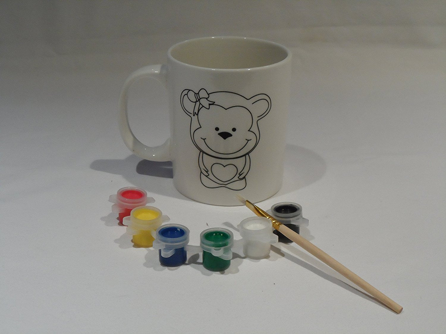 Children's Paint your own Animal Mug Cup Paint Filler Brush Christmas Stocking - hanrattycraftsgifts.co.uk