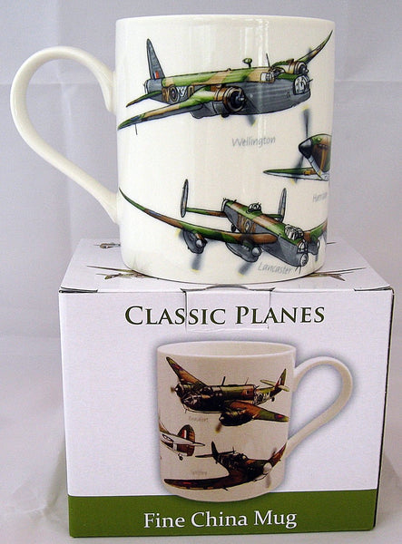 Classic WW2 Planes China Mug in Presentation Gift Box - hanrattycraftsgifts.co.uk