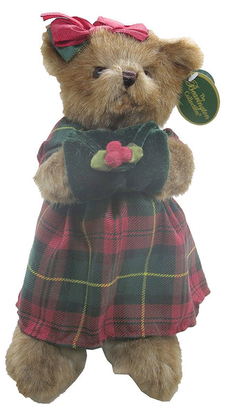Collectible Christmas Teddy Bear (27cm x 12cm x 12cm) by The Bearington Collection (Carli) - hanrattycraftsgifts.co.uk