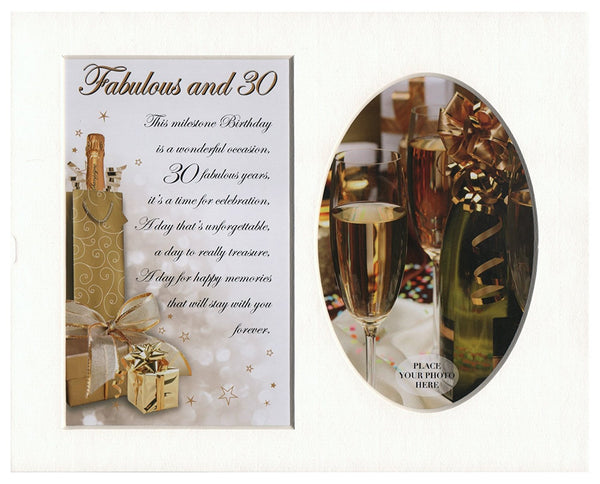 Fabulous and 30 Special Keepsake Photo Frame Mount - hanrattycraftsgifts.co.uk