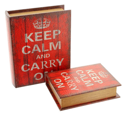 Keep Calm Wooden Book Boxes (2 pieces) - hanrattycraftsgifts.co.uk