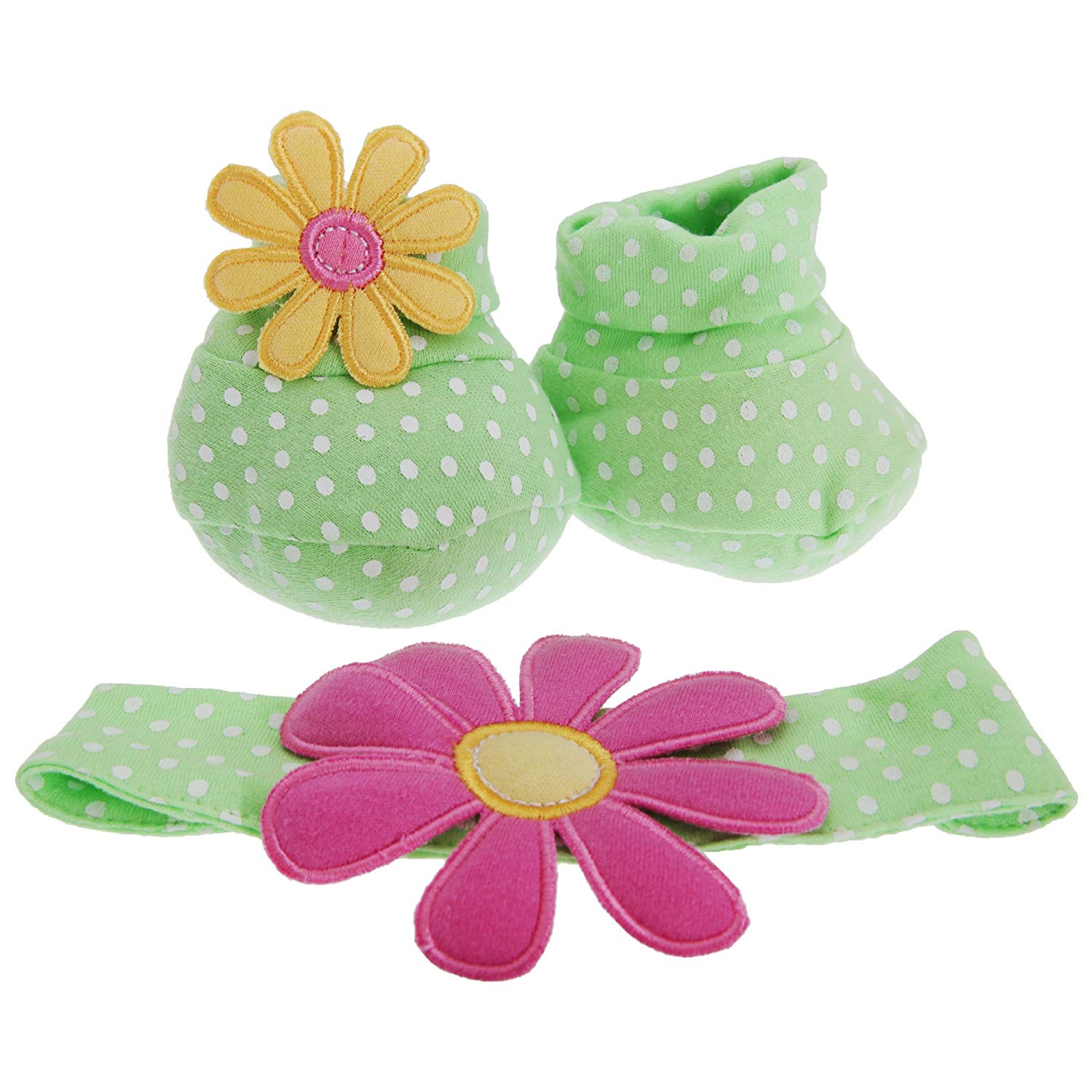 Baby Girls Butterfly/Flower Booties And Headband Set - hanrattycraftsgifts.co.uk
