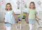 King Cole 5039 Knitting Pattern Girls Top and Waistcoat in King Cole Calypso DK - hanrattycraftsgifts.co.uk