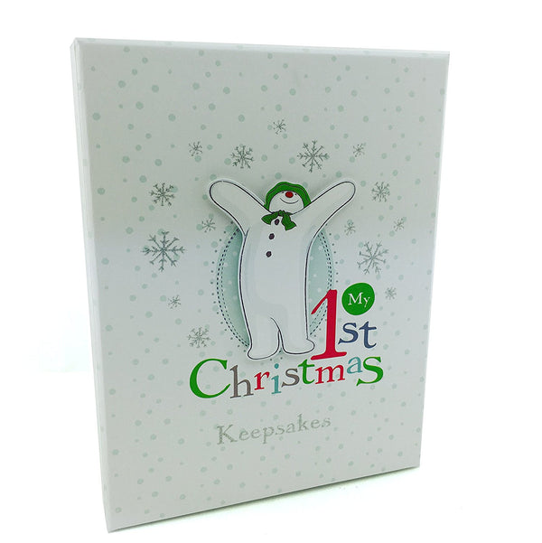 Baby's First Christmas Memories Keepsake Box Raymond Briggs Snowman - hanrattycraftsgifts.co.uk