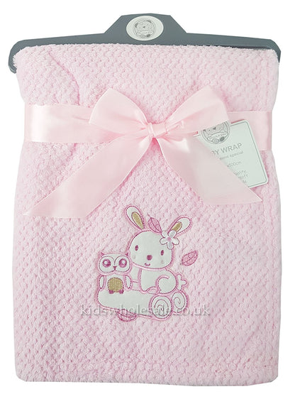 Baby Boys Girls Soft Touch Waffle Blanket Wrap In Multi Colours - hanrattycraftsgifts.co.uk