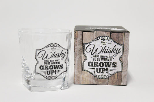 Brand New Gents slogan Whiskey Spirits Glass Tumber 3 designs - hanrattycraftsgifts.co.uk