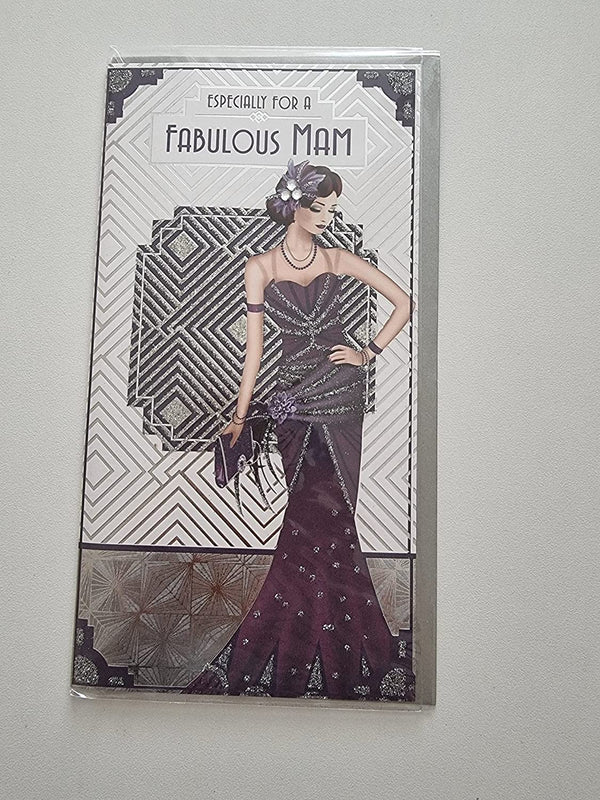especially for a fabulous mam birthday retro card