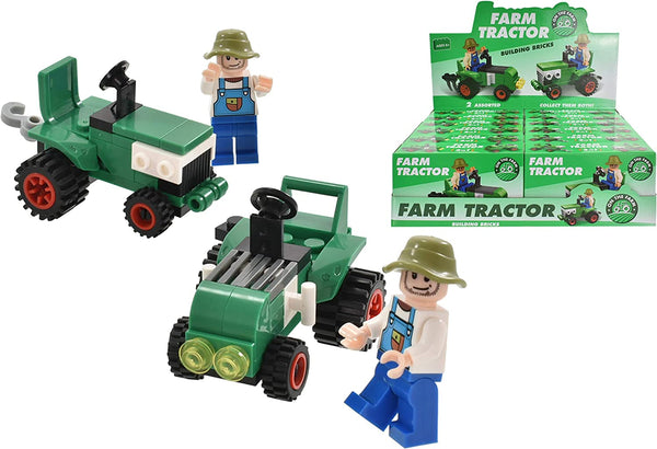 KandyToys Kandy Toys TY3438 Tractor Brick Set-2 Assorted Designs