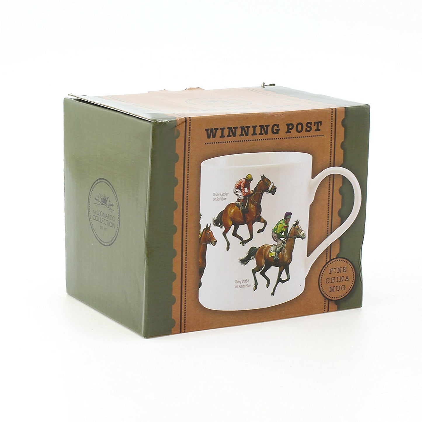 The Leonardo Collection Winning Post Fine China Windsor Mug ,Horse Racing Design, Famous Horses & Jockeys Perfect Cup for Fans of Horse Racing - hanrattycraftsgifts.co.uk