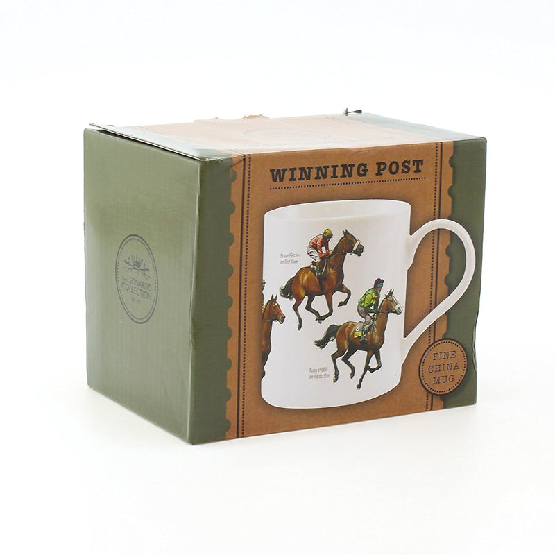 The Leonardo Collection Winning Post Fine China Windsor Mug ,Horse Racing Design, Famous Horses & Jockeys Perfect Cup for Fans of Horse Racing - hanrattycraftsgifts.co.uk