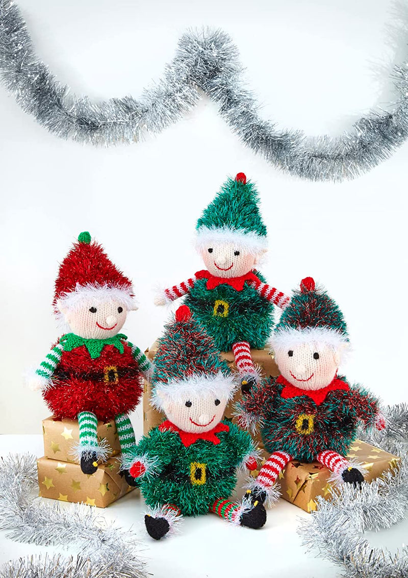 King Cole Tinsel & DK Knitting Pattern  ElvesChristmas Toy 9164,