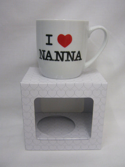New Celebrations I Love Nanna Mug Red Heart 61761 - hanrattycraftsgifts.co.uk