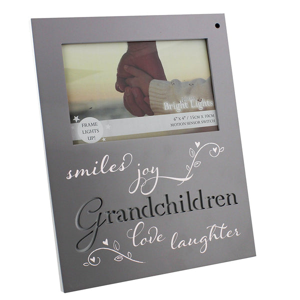 Juliana 'Bright Lights' Grey MDF Light Up Frame - Grandchildren - hanrattycraftsgifts.co.uk