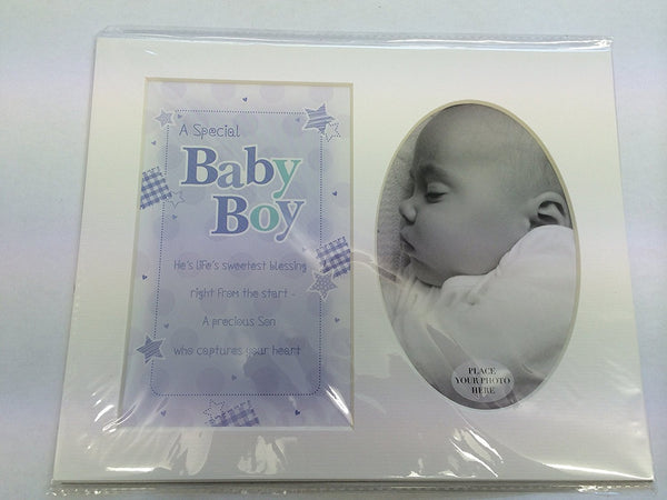 10x8 sentiment photo mount baby boy l message - hanrattycraftsgifts.co.uk