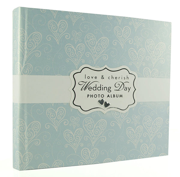 Love & Cherish Pearlised Paperwrap Wedding Photo Album - hanrattycraftsgifts.co.uk