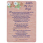 Xpress Yourself Loving Memory Graveside Memorial Card & Holder 5.75 X 4" Relations Friends Etc - My Dear Wife 35009 - hanrattycraftsgifts.co.uk