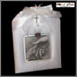 Impressions Padded Christening Photo Frame with Cross & Heart - hanrattycraftsgifts.co.uk
