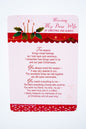 Missing My Dear Wife Grave Card Christmas Decorations Memorial Remembrance Card - hanrattycraftsgifts.co.uk